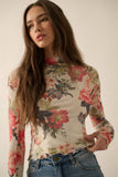 Presley Floral Mesh Top