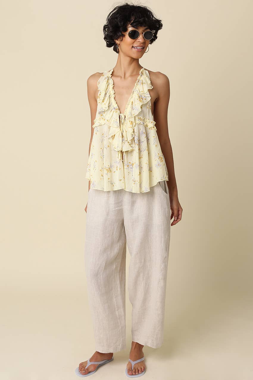 Addie Ruffle Halter Top