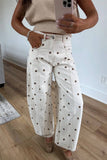 Louisa Polka Dot Straight Leg Jeans