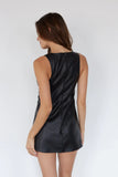 Moni Faux Leather Mini Dress Romper