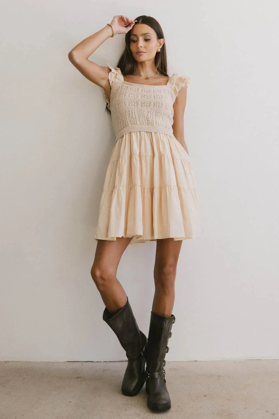 Lindie Knit Bodice Mini Dress FINAL SALE