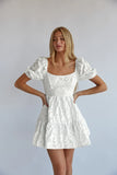 Whitley Tie Back Puff Sleeve Babydoll Mini Dress