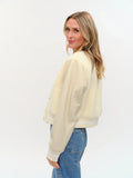 York Shearling Bomber Jacket Cream