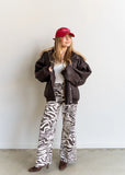 Zaza Zebra Wide Leg Jean