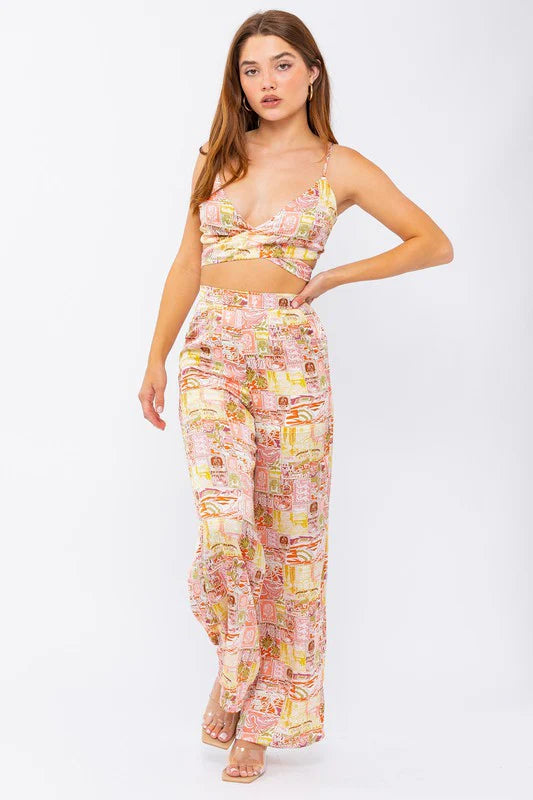 Ross Print Crossover Top