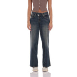 Low Rise Cross Jeans in Dark Wash