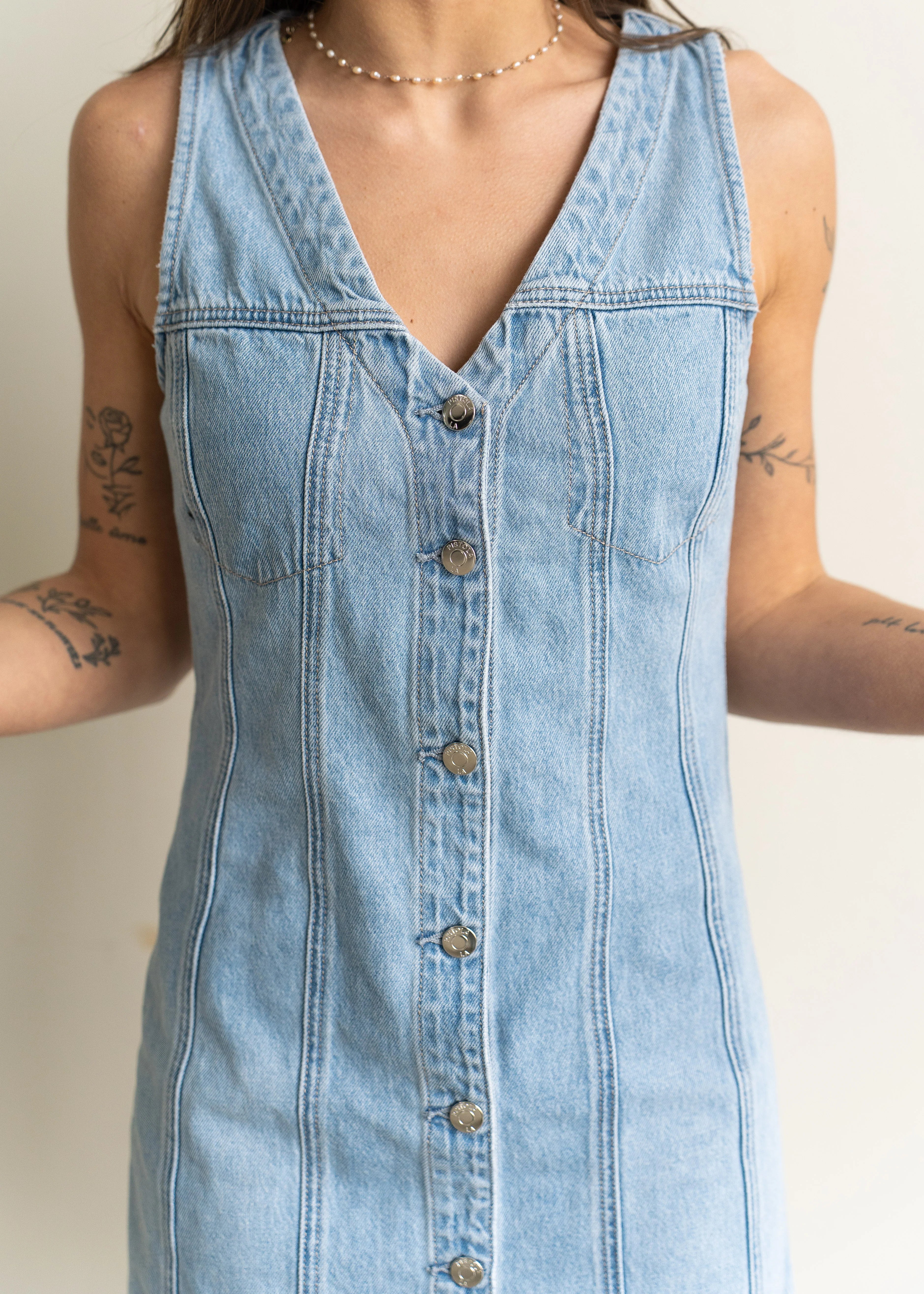 Carmel Denim Mini Dress