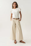 Jannah Wide Leg Pants in Ecru