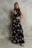 Eden Floral Top in Black