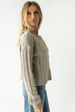 Katira Button Up Sweater in Heather Grey