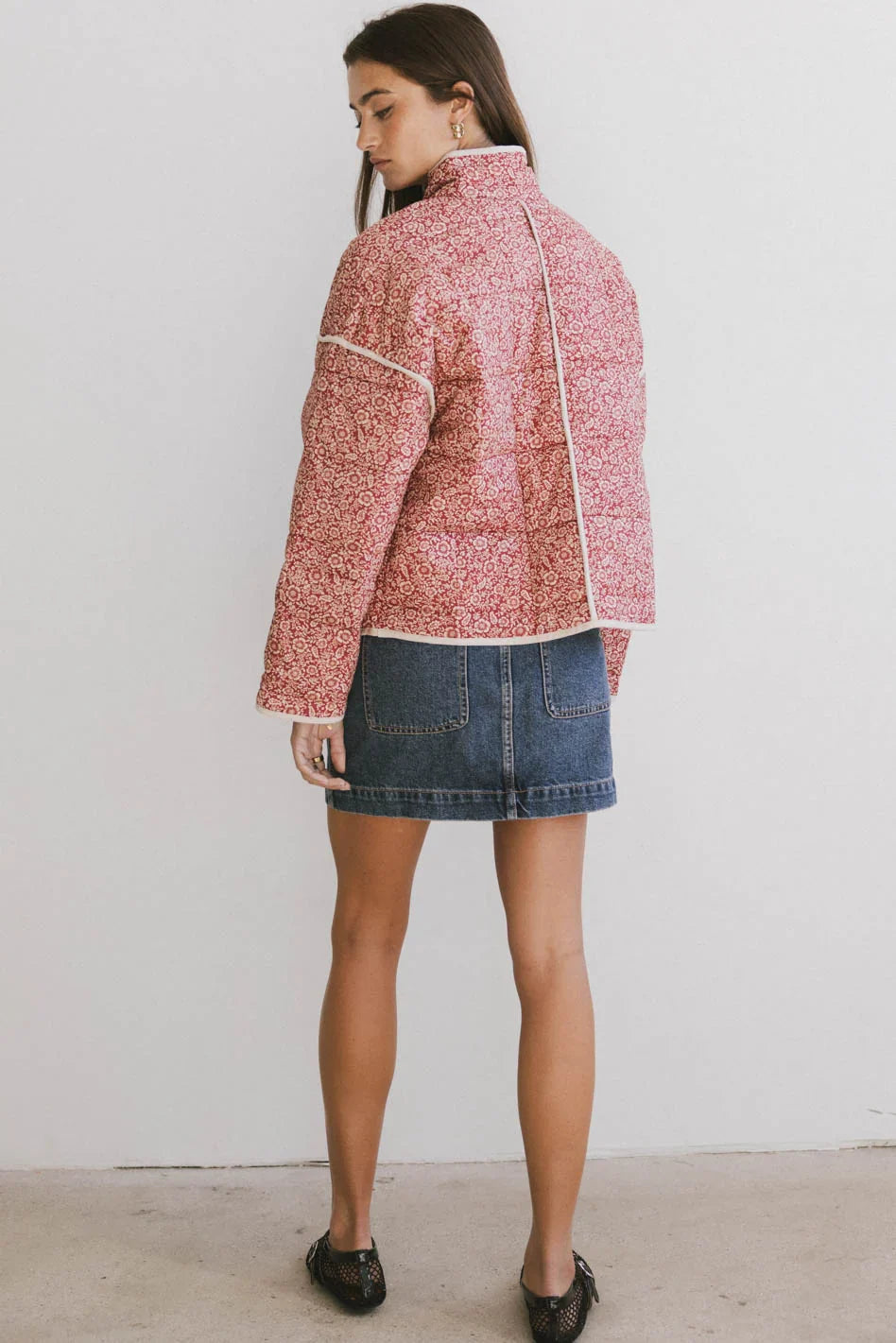 Kadee Quilted Jacket in Burgundy FINAL SALE