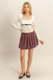 Ribbon Detail Lace Top