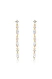 Dainty Linear Crystal Drop Earrings