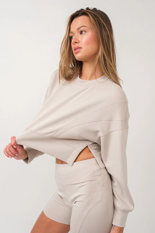 Zoey Loose Fit Top and Bike Shorts Set