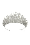 Silver Feather Shaped Zirconia Crown