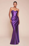KOLLYN GOWN STRAPLESS LUXE SATIN FITTED GOWN