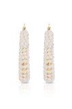 Pearl Wrapped Hoop Earrings