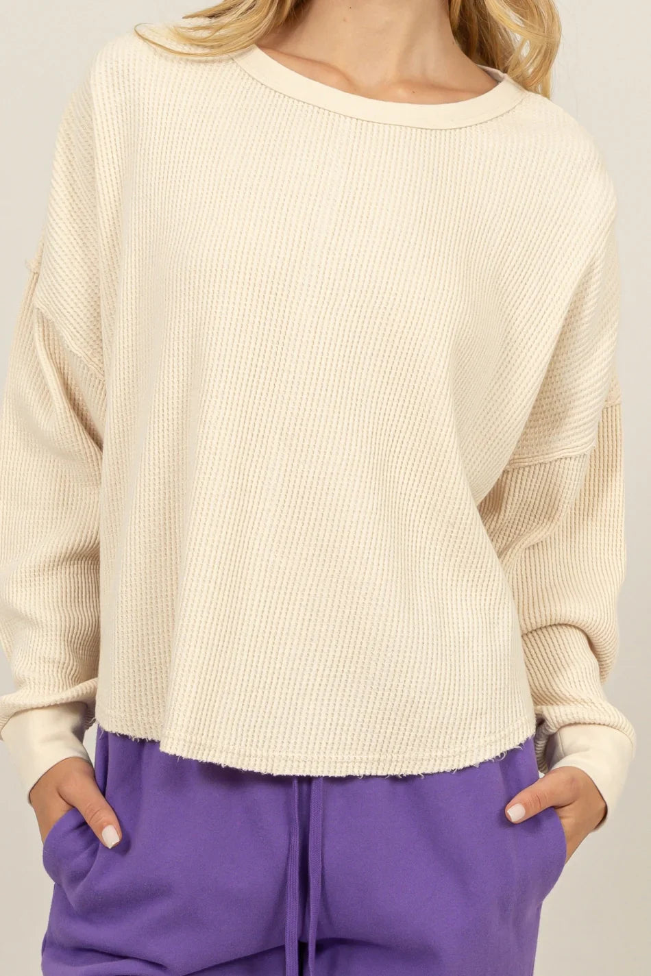 Natalia Waffle Top