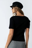 Waylen Ribbed Sweater in Black