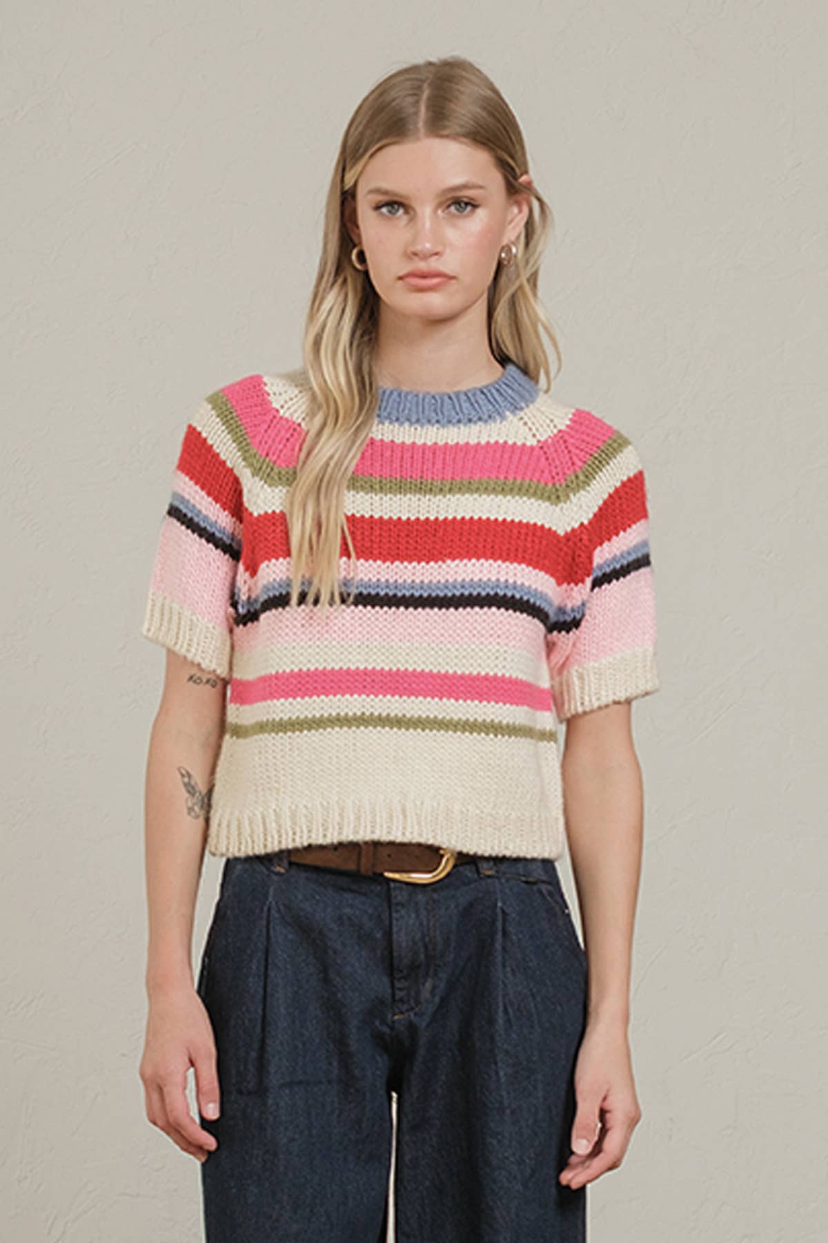 Waverly Knit Short Sleeve Sweater