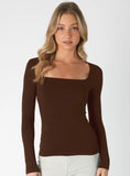 Nikki Clean Line Long Sleeve Top