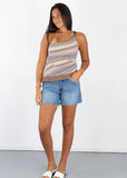 Gia One Shoulder Stripe Top