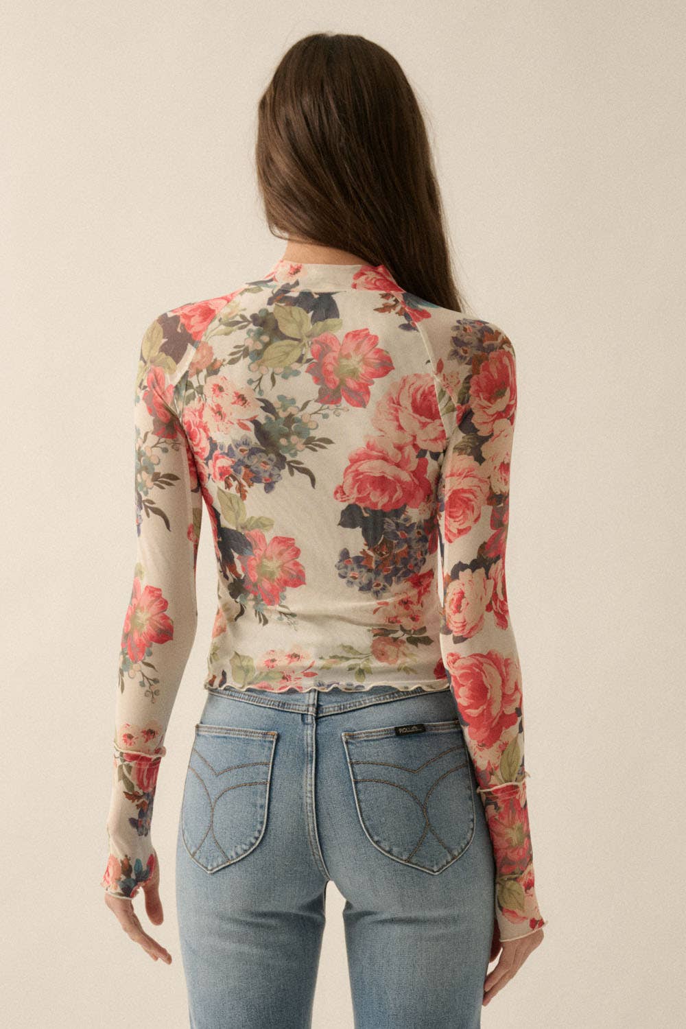 Presley Floral Mesh Top