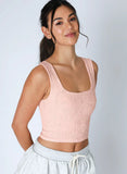 Stacie Double Lace Square Crop Tank