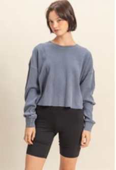 Maria Mineral Washed Waffle Top