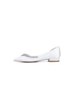 Silver Satin High Heels with Crystal Embellishments 18448 11YK