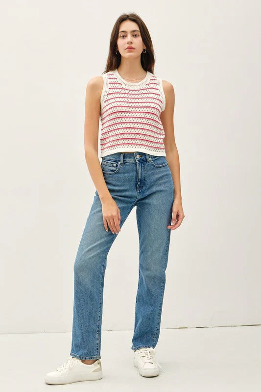 Chiara Striped Knit Tank