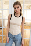 Skye Crochet Trim Rib Tank Top