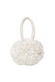 Francine Satin Flower Handbag