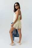 Bricelyn Lace Trim Satin Top