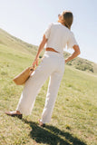Ollie Embroidered Wide Leg Pants