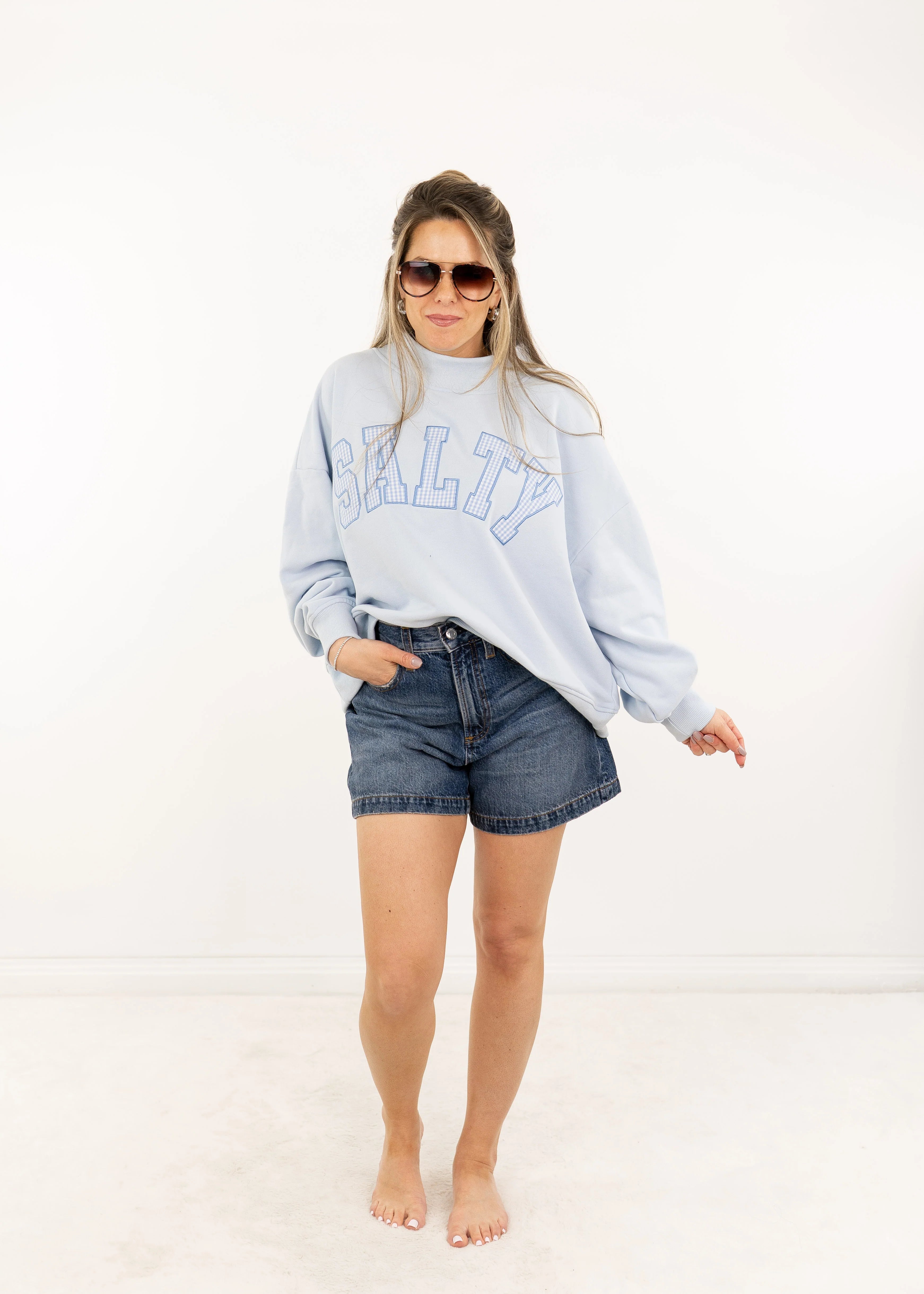 Salty Mock Neck Sweatshirt