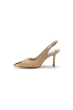 Sequin Slingback Metallic Pointed Toe High Heels