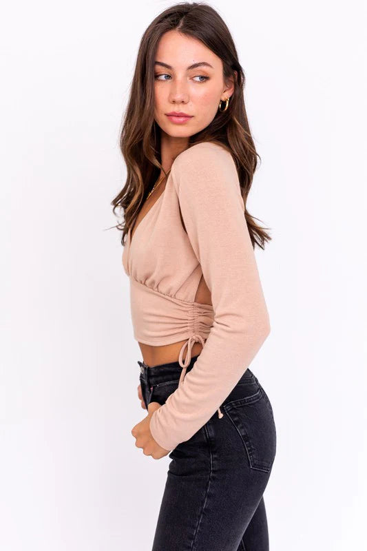 Evette Cutout Long Sleeve Top