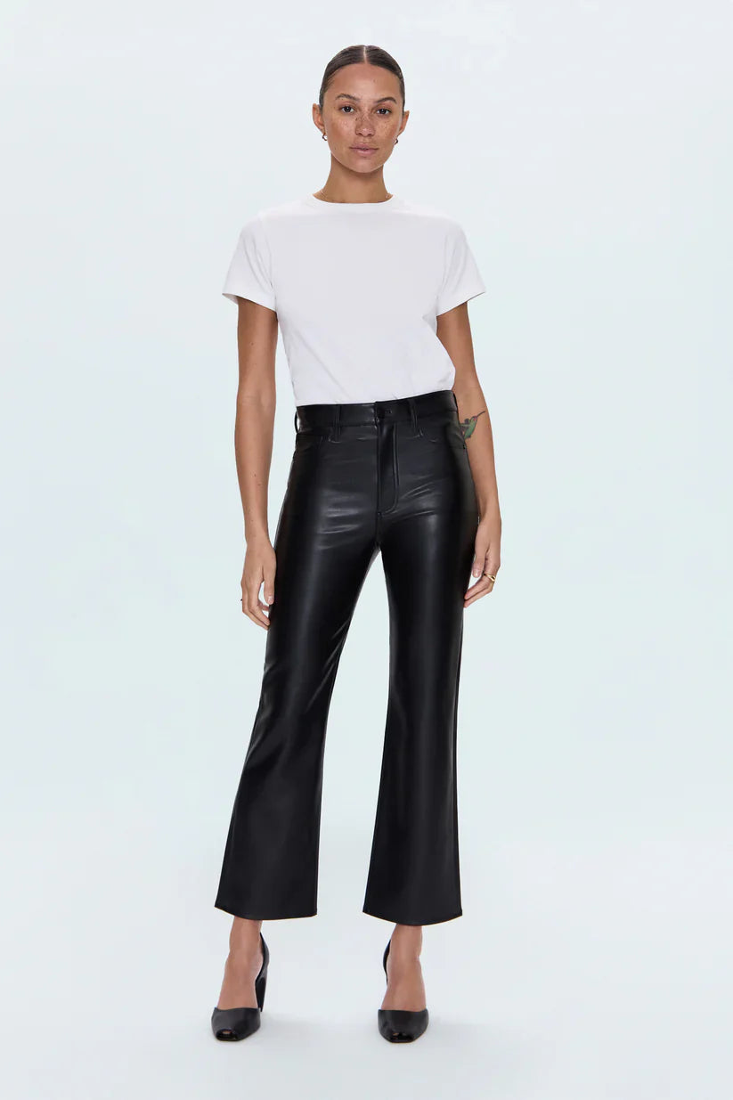 Pistola Ally Faux Leather Bootcut Pants Onyx