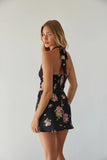 Glora Satin Floral Mini Skirt
