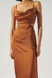Marva Cowel Neck Midi Dress