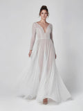 Bohemian A Line Sparkly Sequined Luxury Wedding Dresses