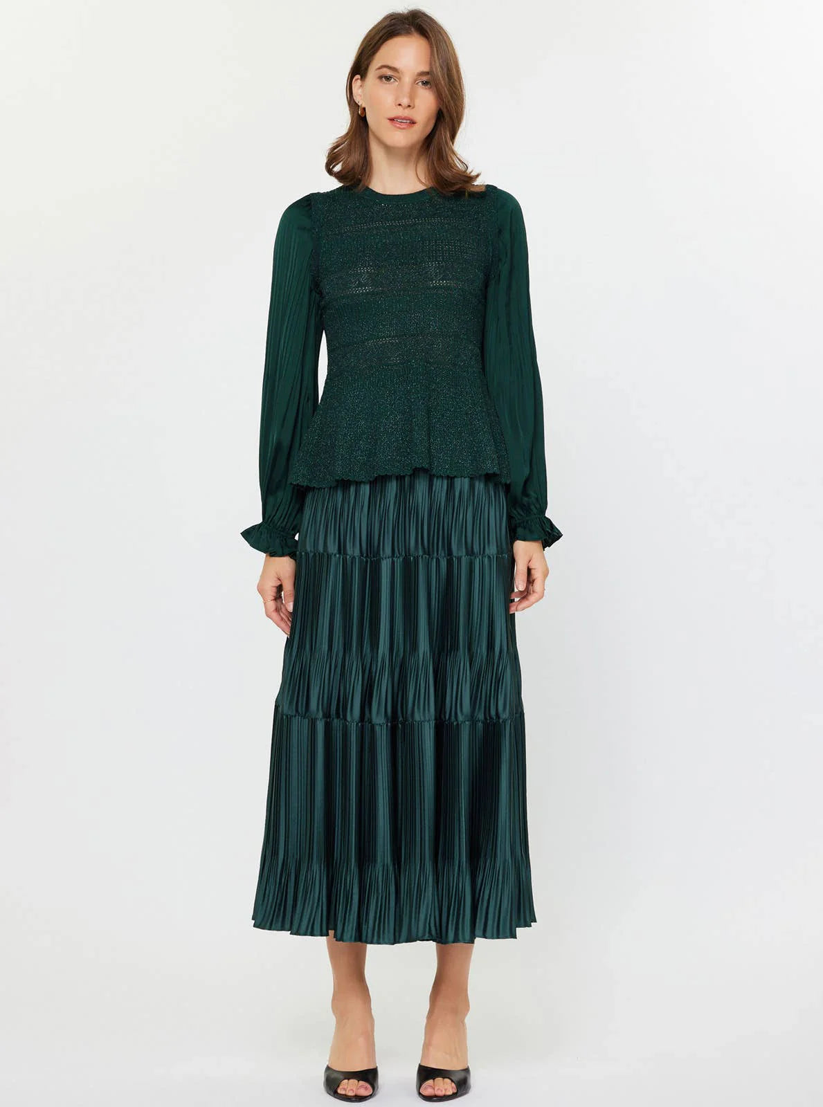 Gilda Glitter Flared Sweater