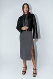 Jaymie Vegan Leather Jacket in Black FINAL SALE