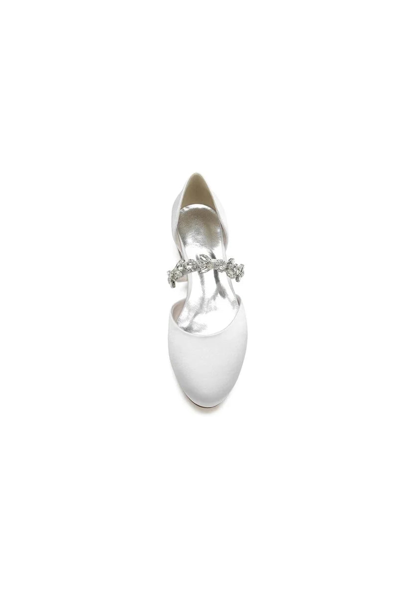 Flats with Rhinestone embellished Strap Party