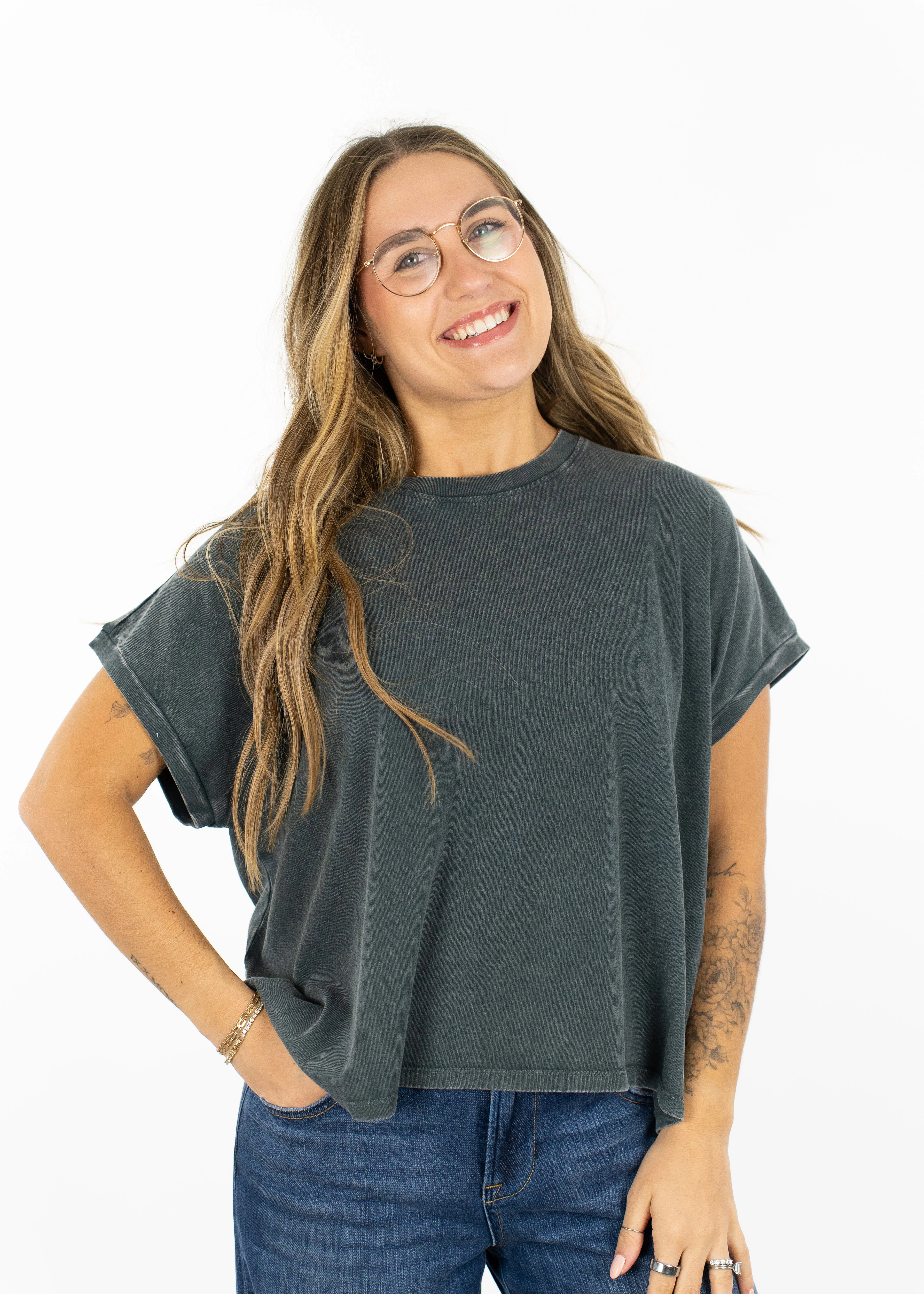 Reese Capped Sleeve Tee