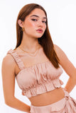 Terry Ruffle Crop Top
