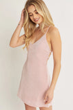 Annie Tie Back Tank Dress in Pink