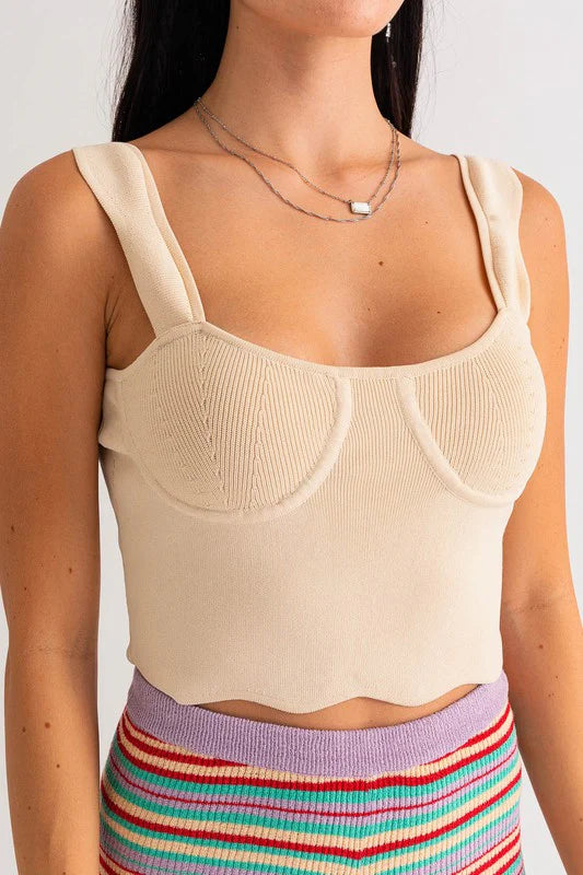 Celeste Wave Strap Tank