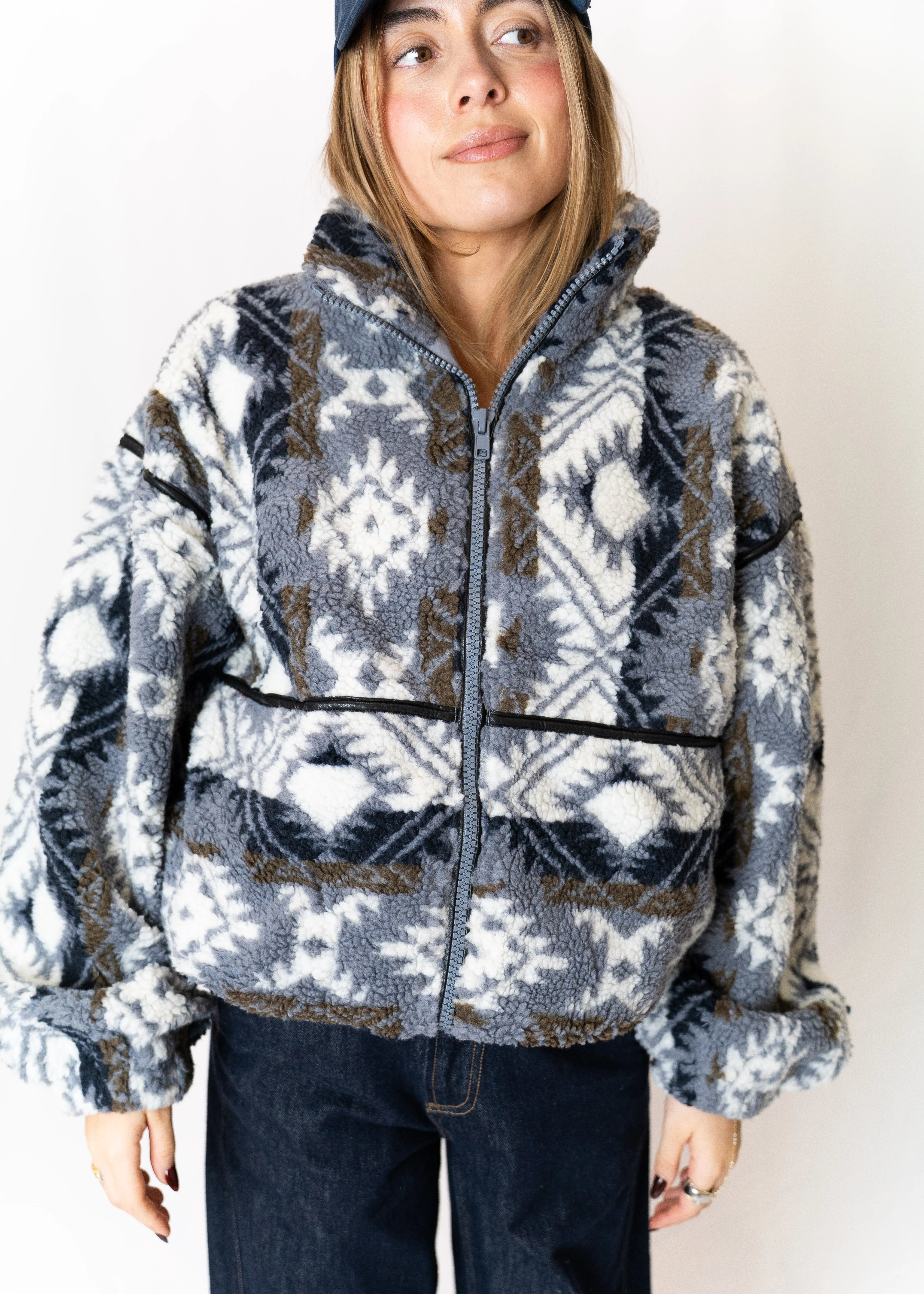 Ari Geometric Fleece Jacket